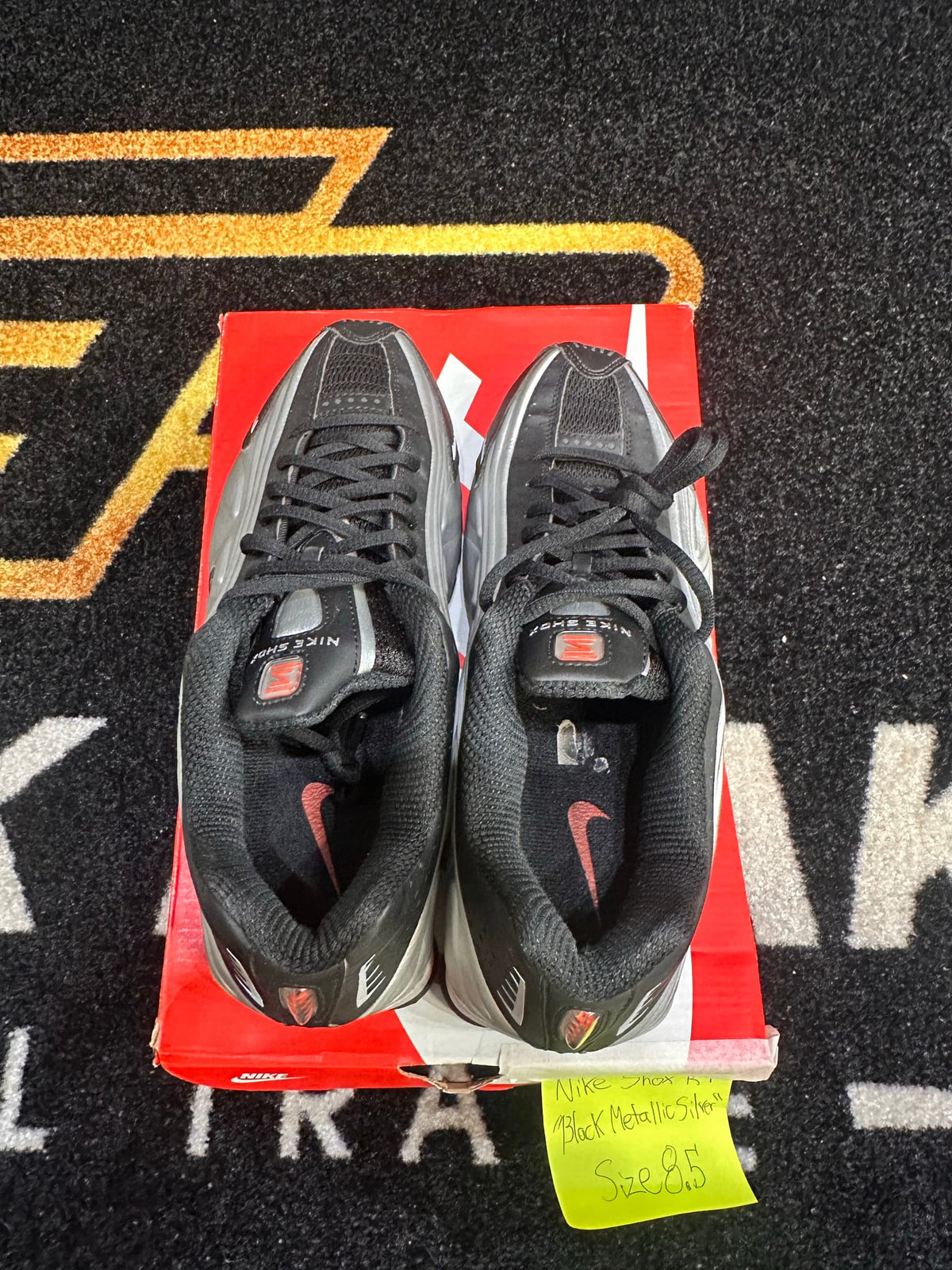 Nike Shox R4 Black Metallic Silver