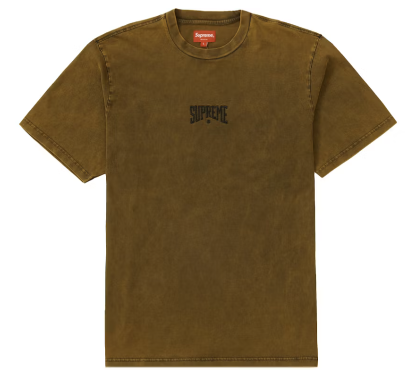 Supreme "Acid Wash" S/S Top Tee Shirt (Rust Brown) (FW22)