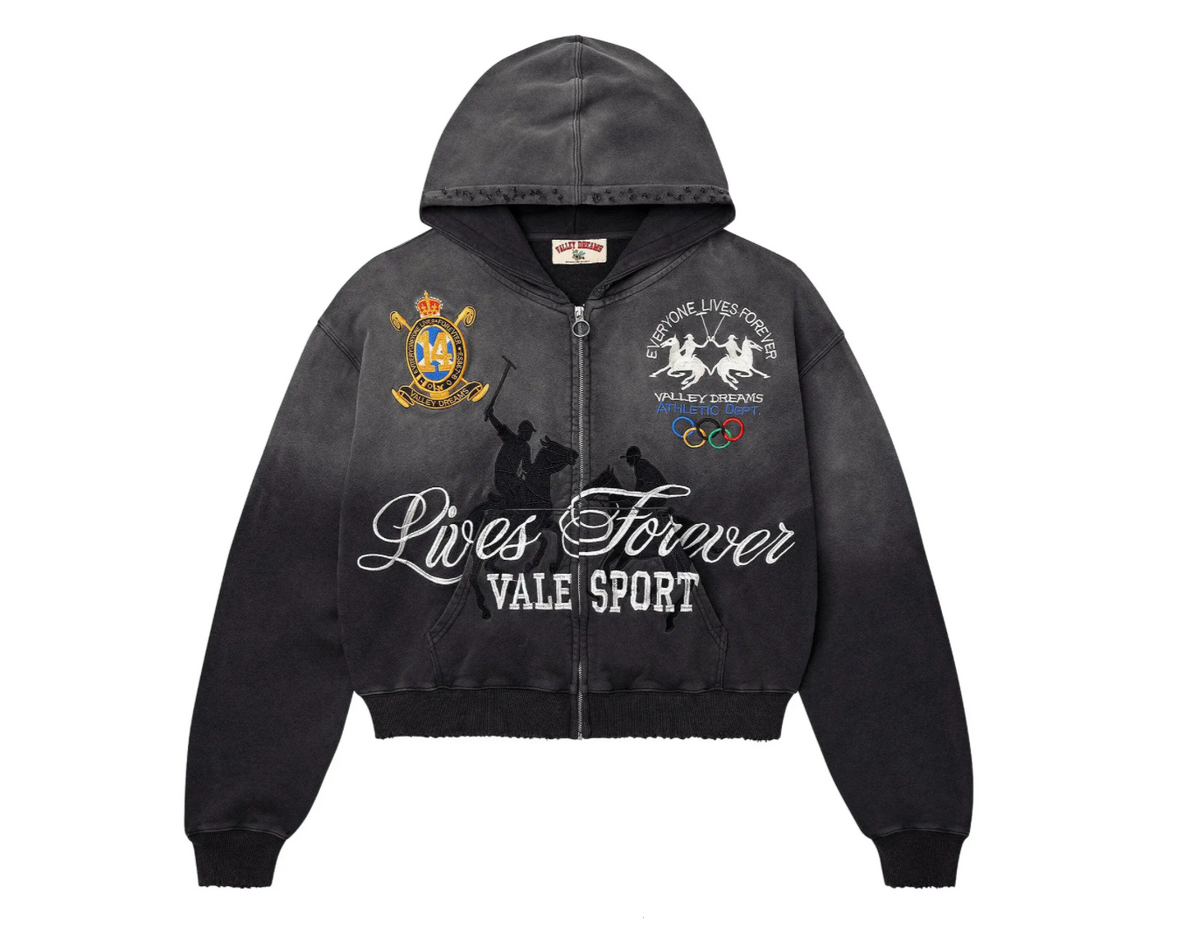 Vale Forever Rock Zip Up Hoodie (Black)