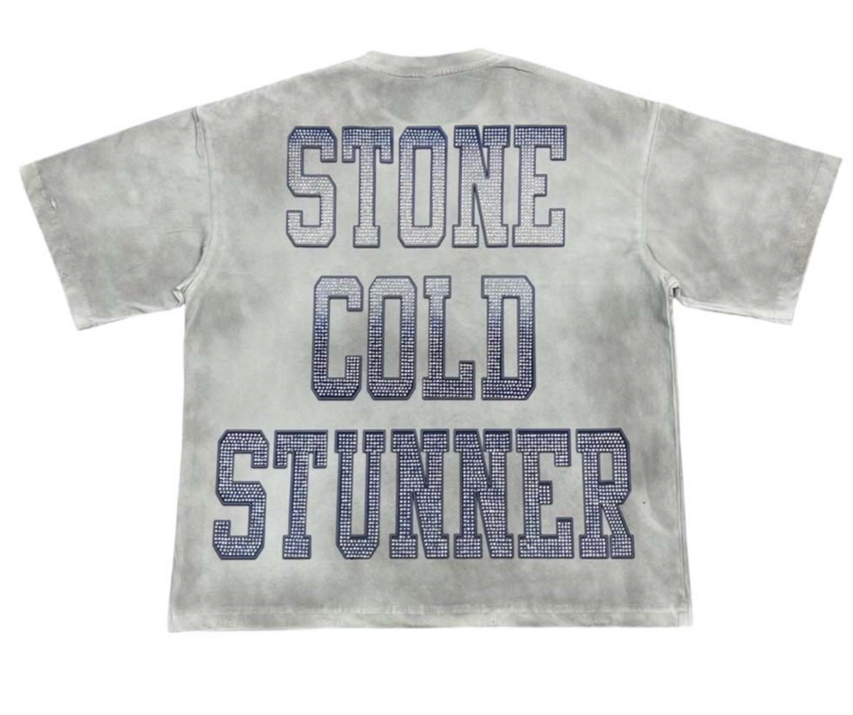 Prestige Stone Cold Tee Shirt (Distressed White)