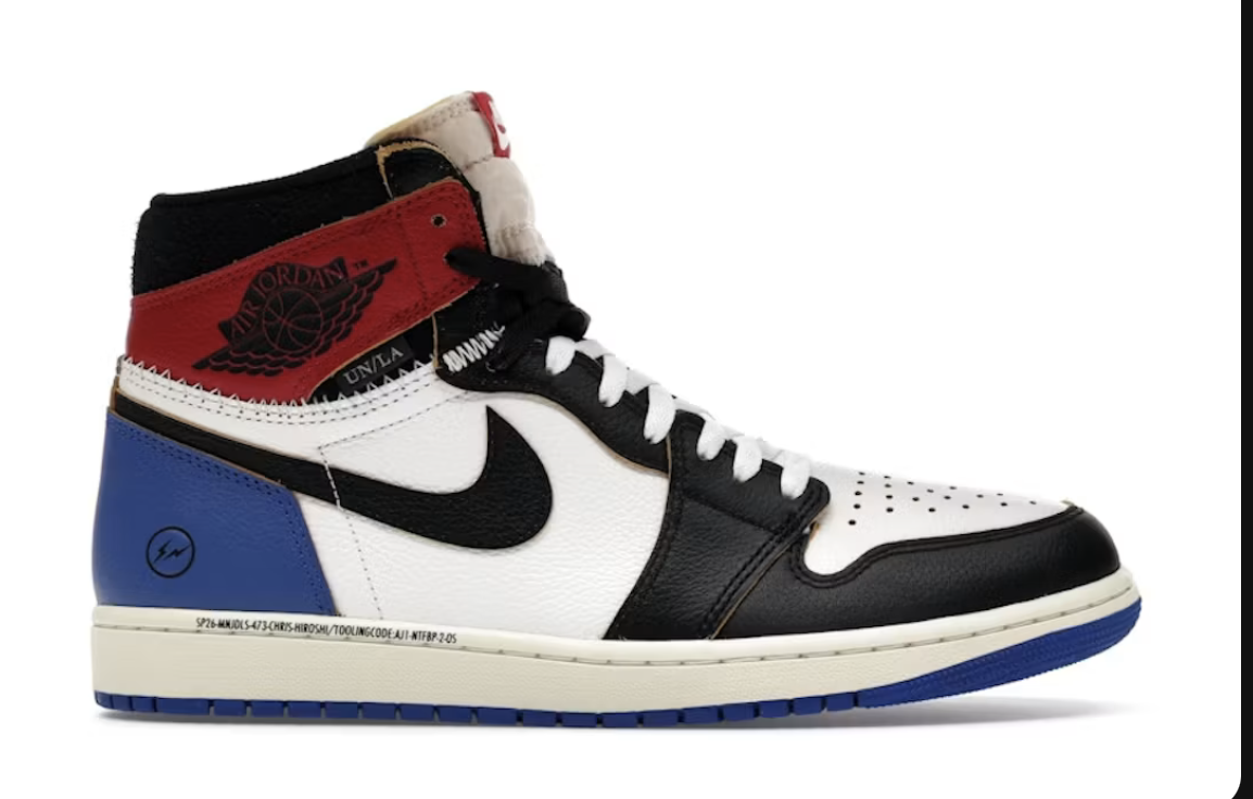 Air Jordan 1 High Fragment X Union LA  "Varsity Red Sport Royal"
