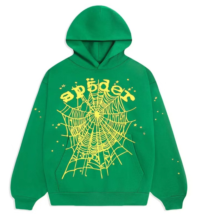 Sp5der Star OG Web V2 Hoodie Slime Green