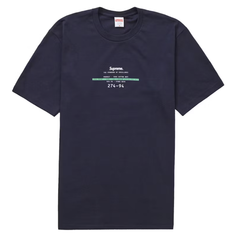 Supreme "Standard" Tee Shirt (Navy) (SS24)