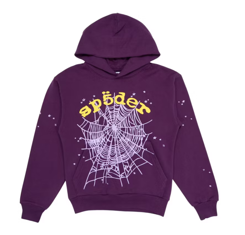 Sp5der Star OG Web V2 Hoodie Purple