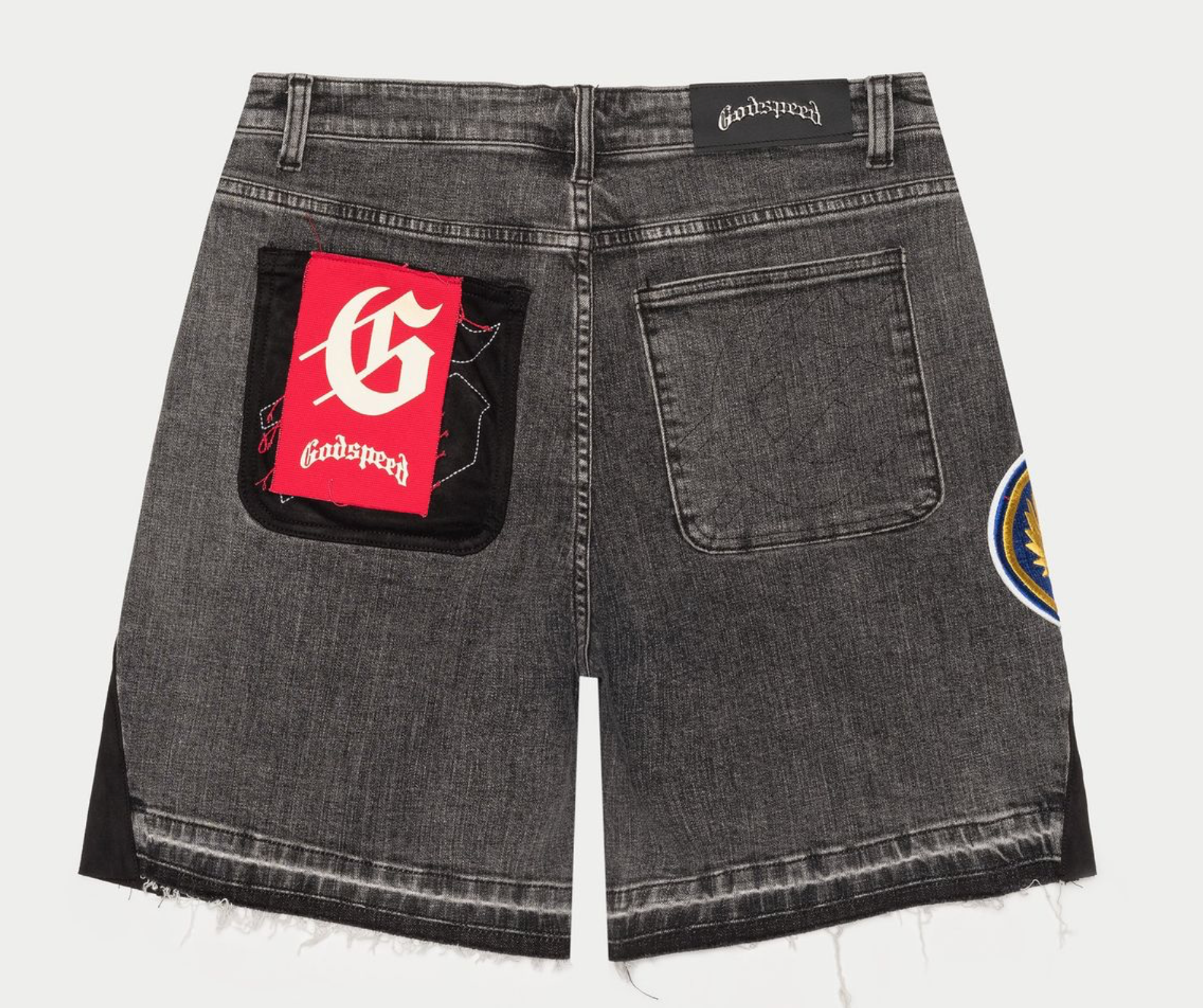 Godspeed Patchwork Denim Shorts V2 (Grey)