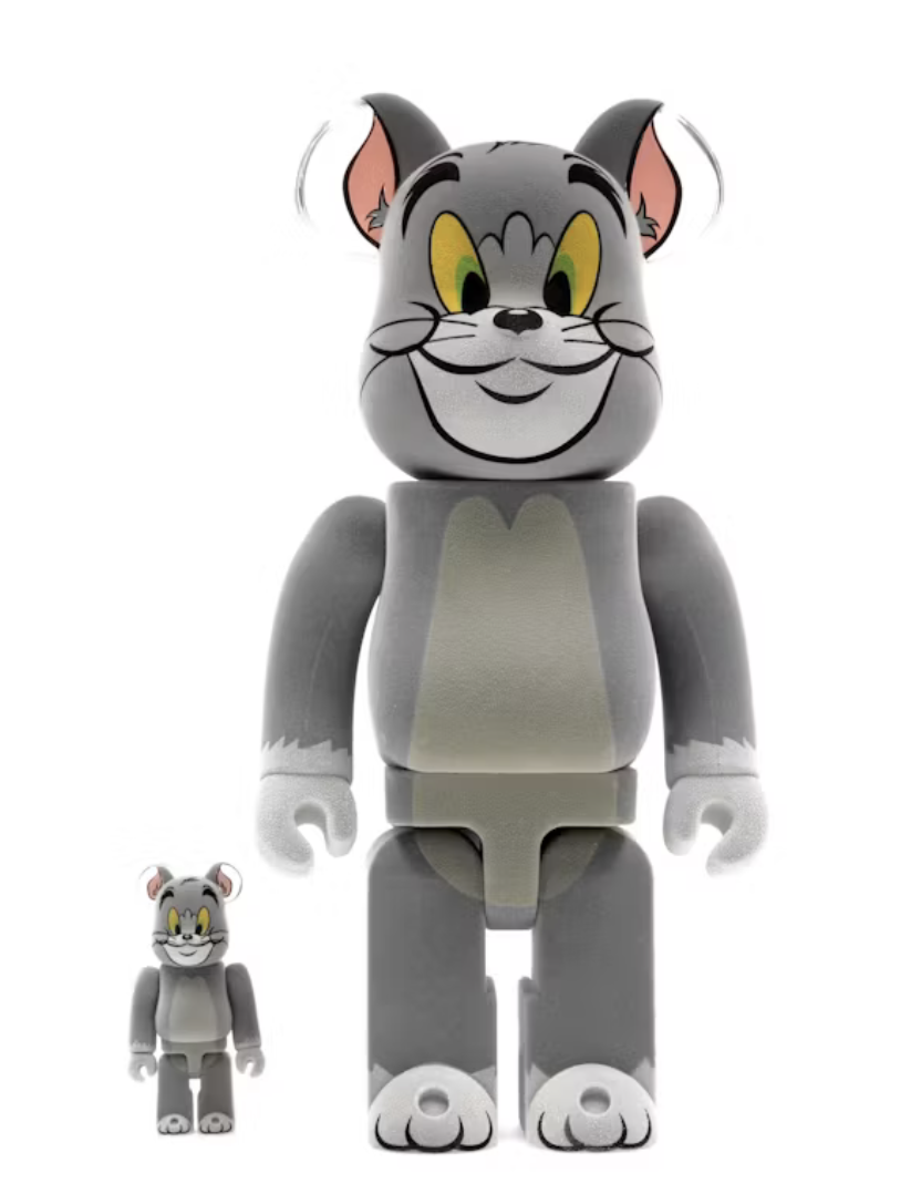 Bearbrick Tom and Jerry: Tom Flocky 100% & 400% Set