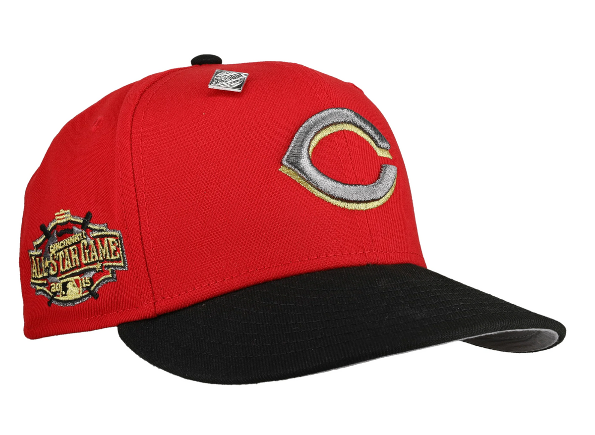 Cincinnati Reds 2015 All Star Game Red Silver/Gold Metallic 59Fifty Fitted Hat