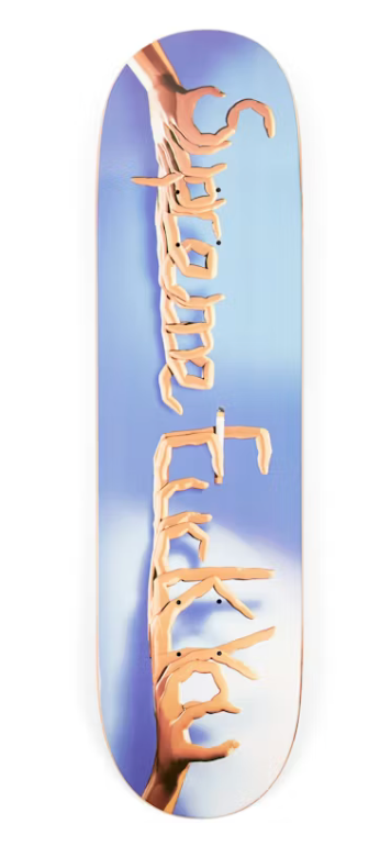 Supreme "Fuck You" Skateboard Skateboard Deck (Blue) (FW18)