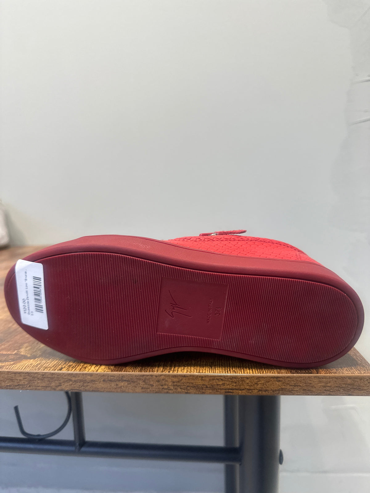 Giuseppe Zanotti Low Snakeskin (Red)