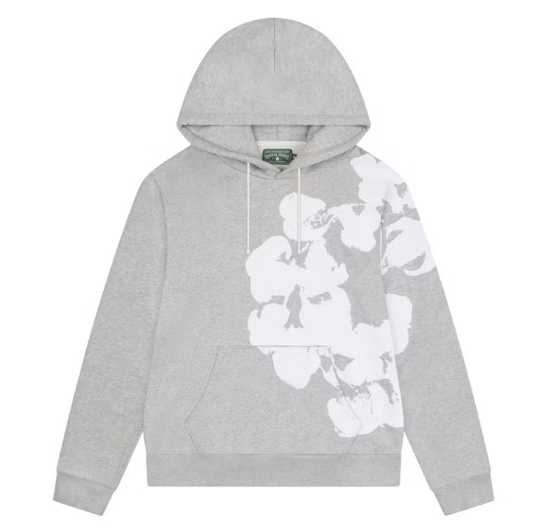 Denim Tears Big Cotton Wreath Hoodie (Grey)