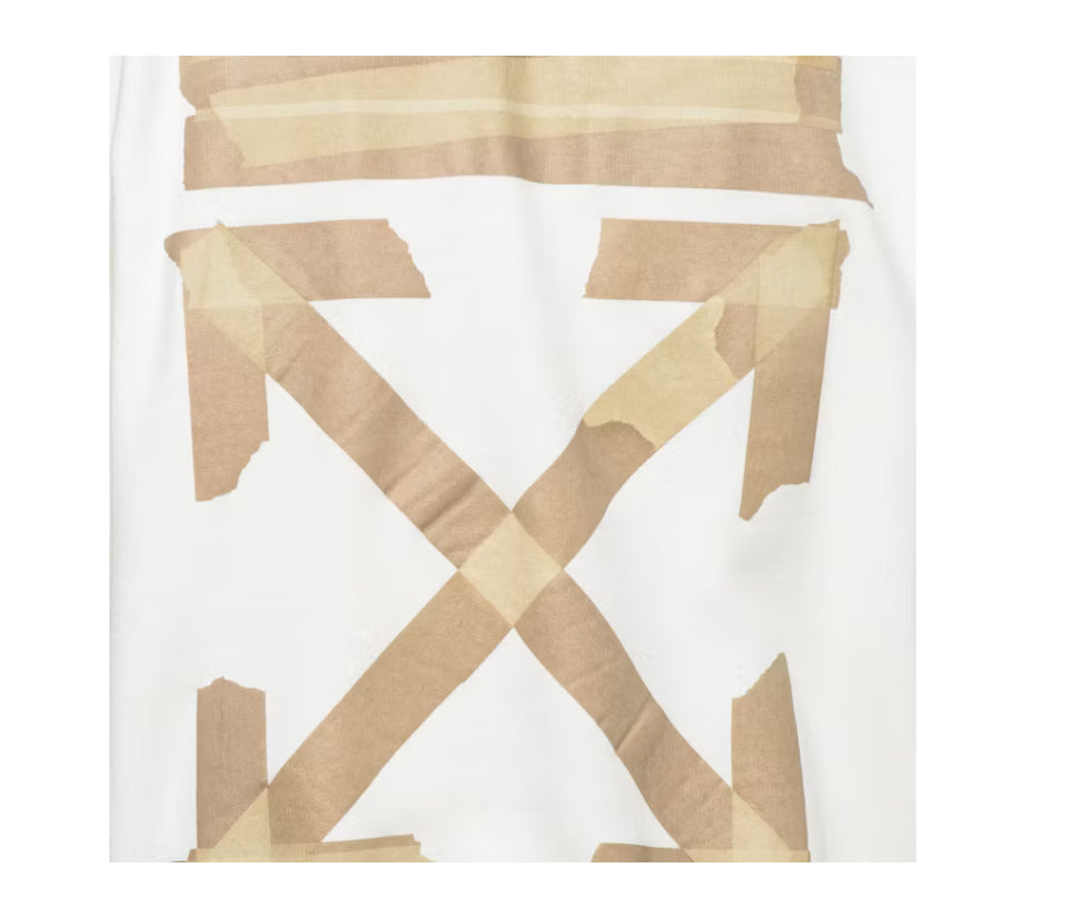 OFF-WHITE Tape Diag Arrows Hoodie White/Beige