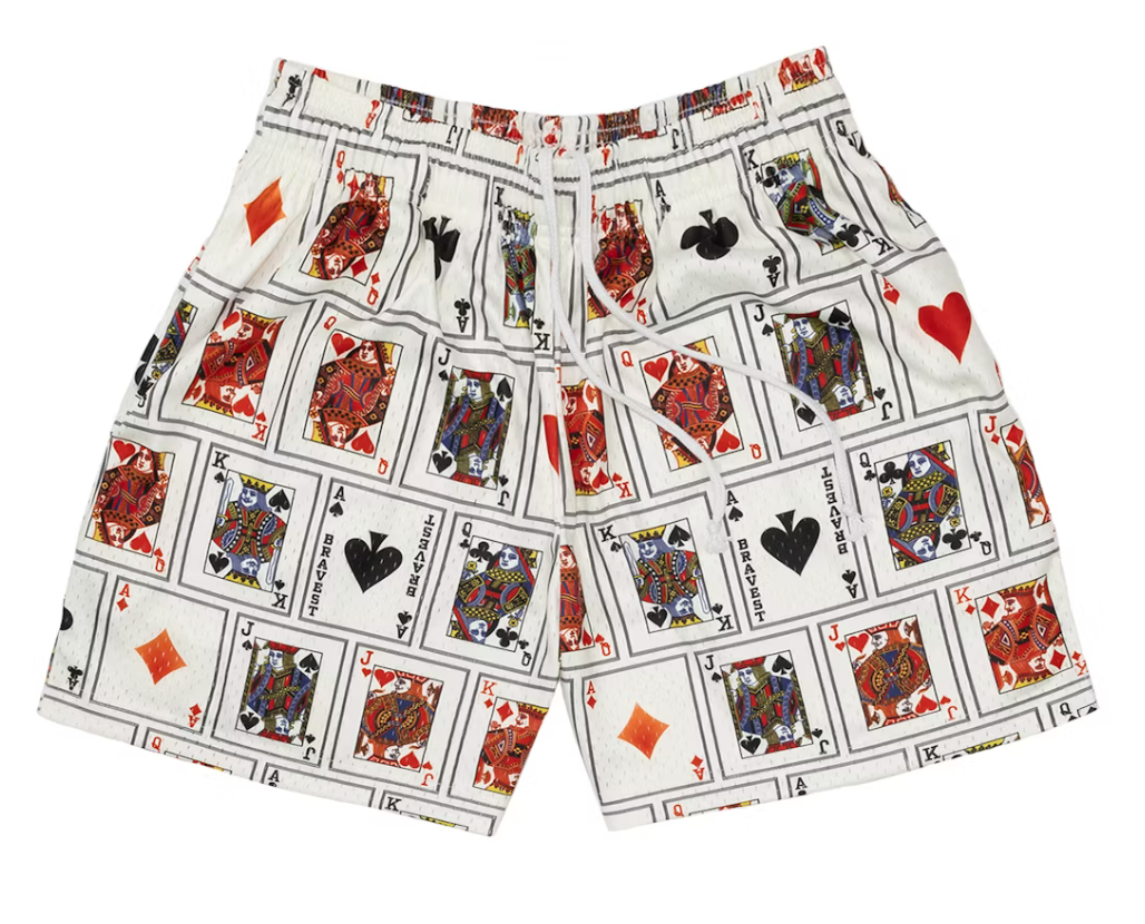 Bravest Studios Poker Shorts White