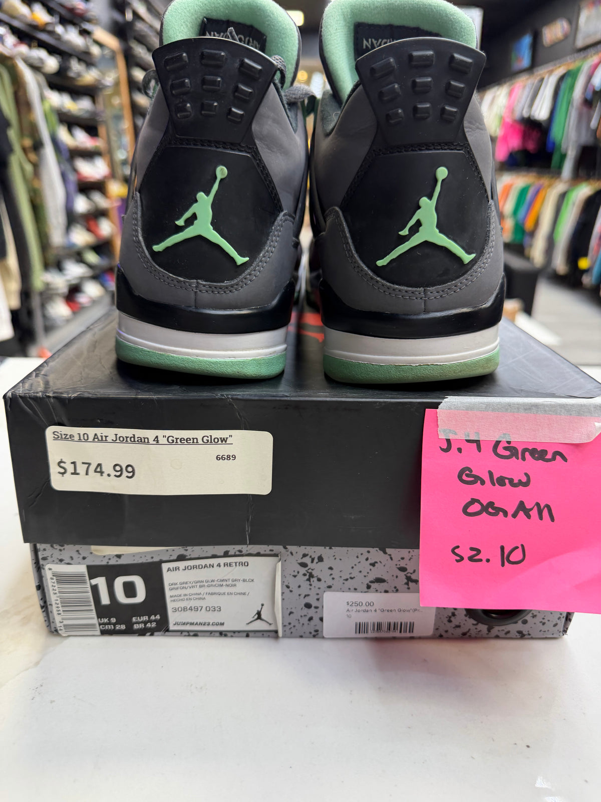Jordan 4 Retro Green Glow