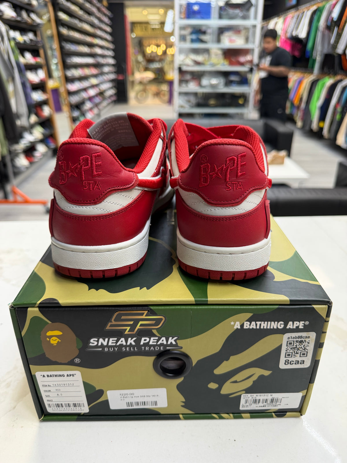 A Bathing Ape SK8 Sta #5 Red