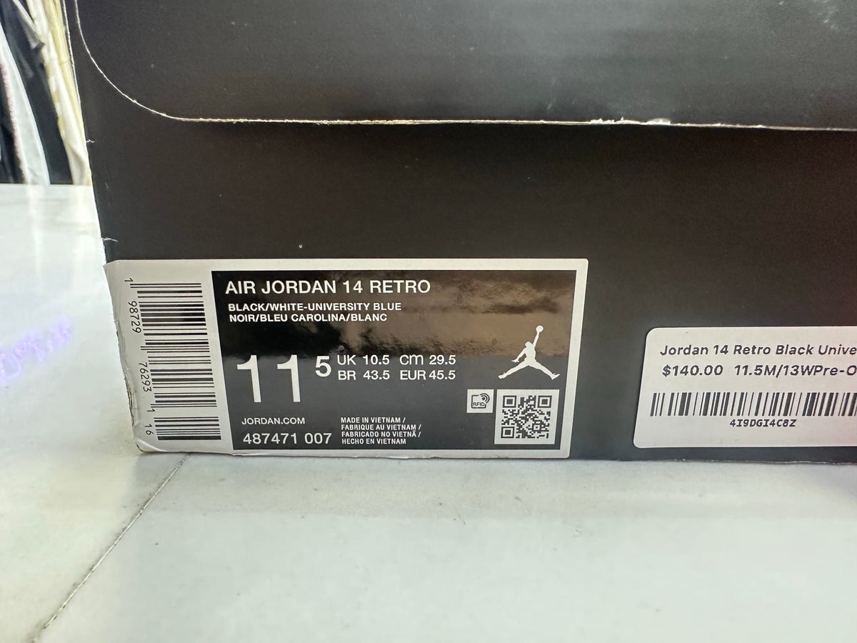 Jordan 14 Retro Black University Blue (2026)