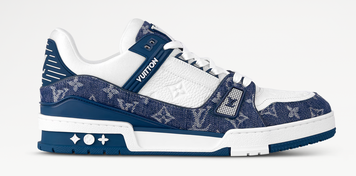 Louis Vuitton LV Trainer Monogram Denim White Blue