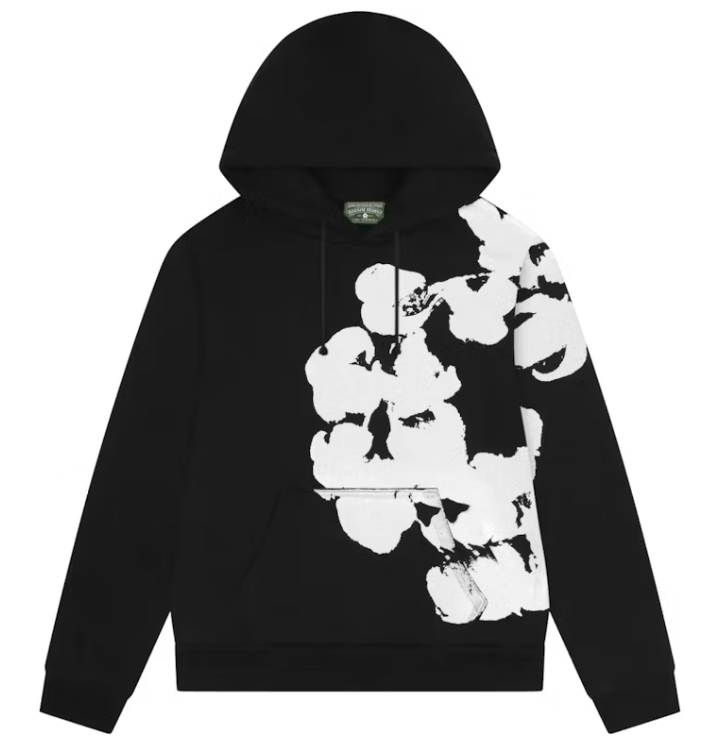 Denim Tears Big Cotton Wreath Hoodie (Black)
