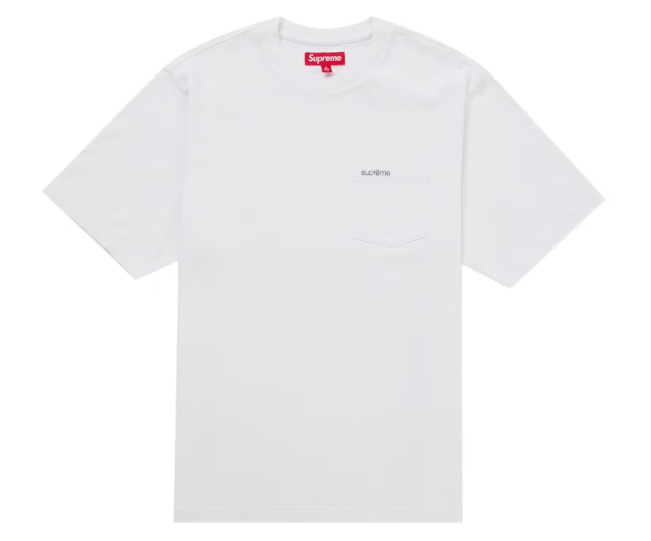 Supreme S/S Pocket Tee Shirt (White) (SS26)