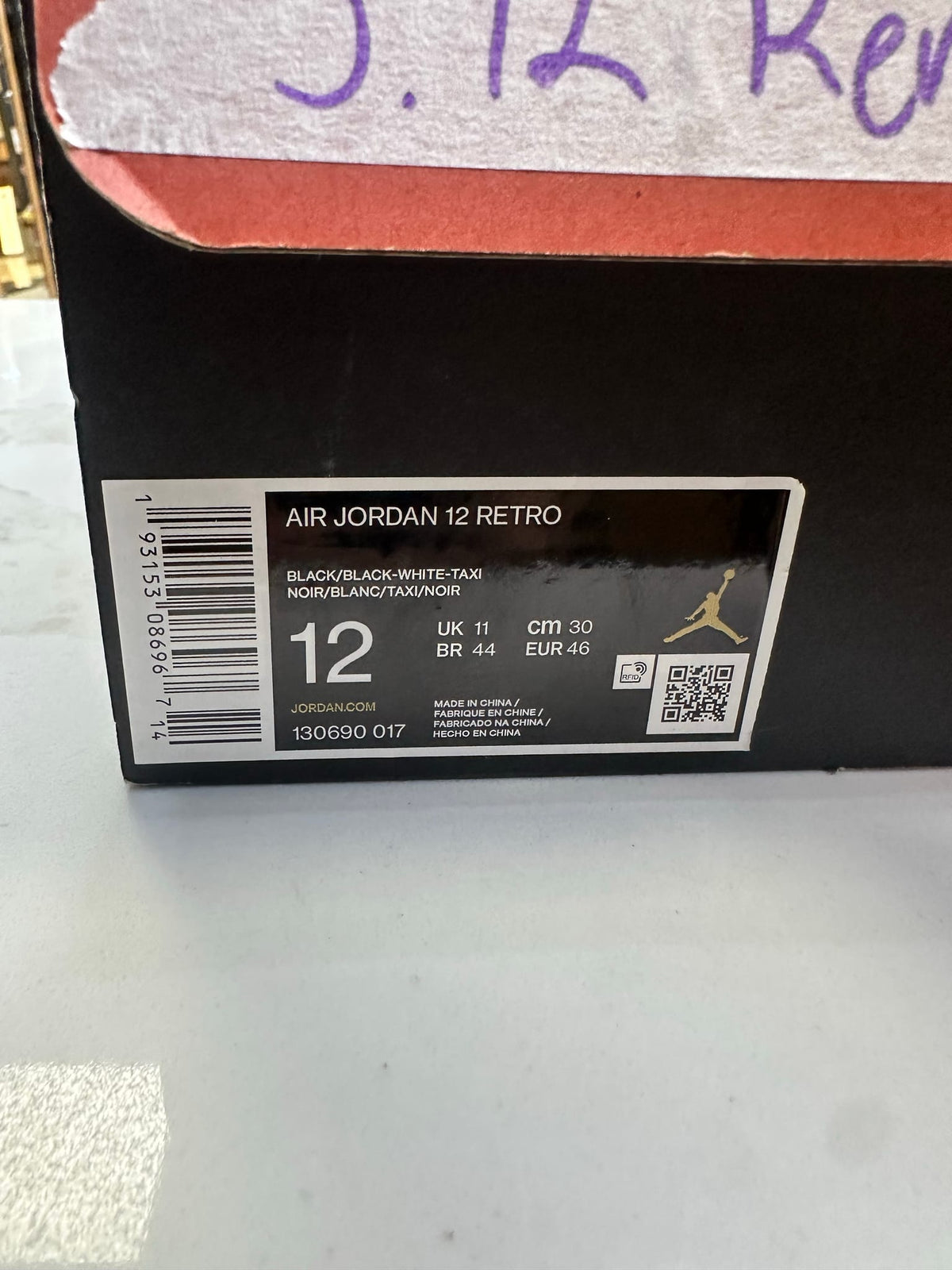Jordan 12 Retro Reverse Taxi