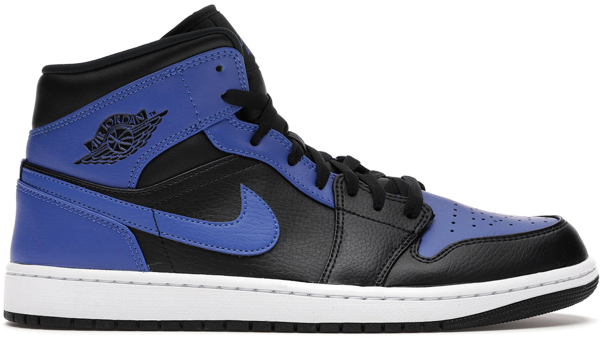 Jordan 1 Mid Hyper Royal Tumbled Leather