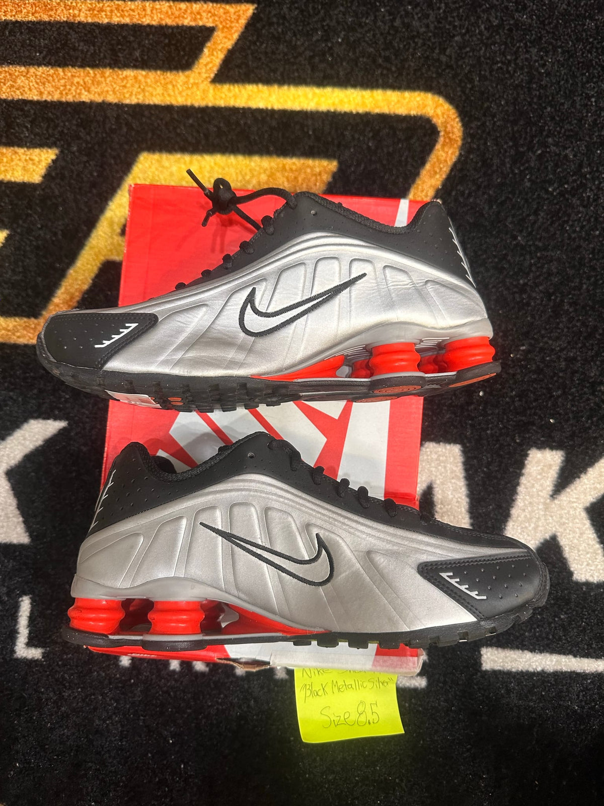 Nike Shox R4 Black Metallic Silver