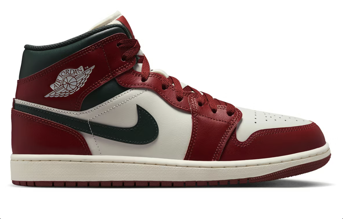 Air Jordan 1 Mid "Redstone Midnight Green"