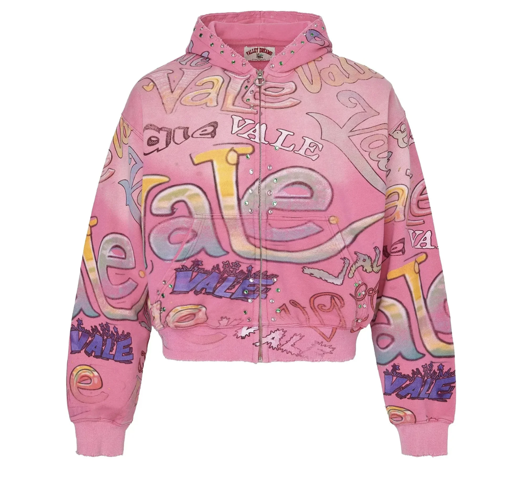 Vale Forever "Bubblegum" Zip Up Hoodie (Pink)