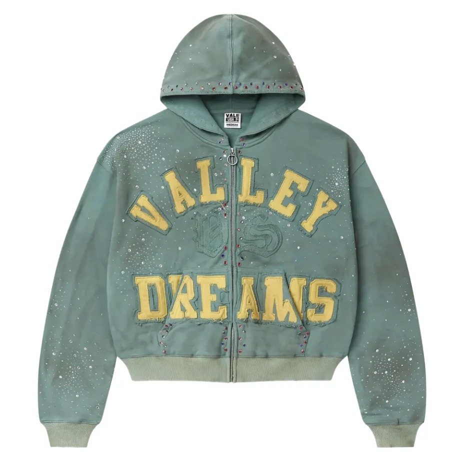 Vale Forever Bank Zip Up Hoodie (Dark Mint)