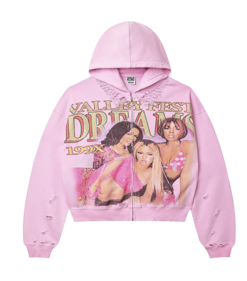 Vale Forever Dreams Zip Up Hoodie 'Pink'