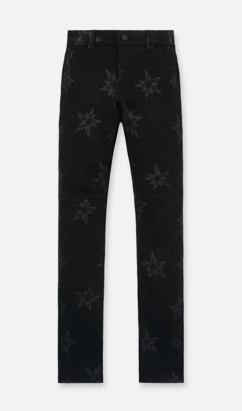 RTA Bryant Skinny Jean I Black Allover Star
