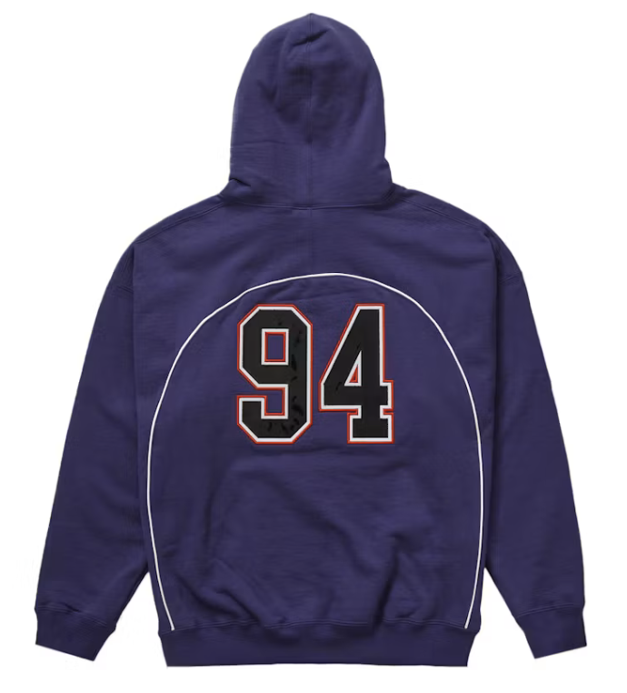 Supreme Boxy Piping Arc Hoodie "Washed Navy"