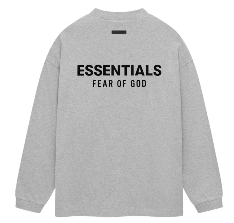 Fear of God Essentials Jersey Long Sleeve T-Shirt Concrete Heather Grey