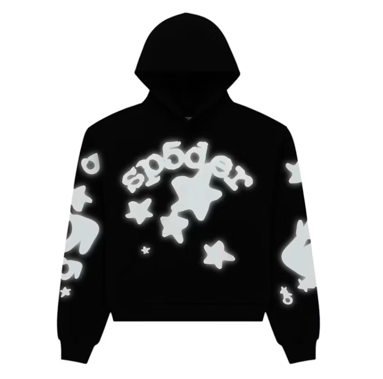 Sp5der Reflective Beluga Hoodie Black