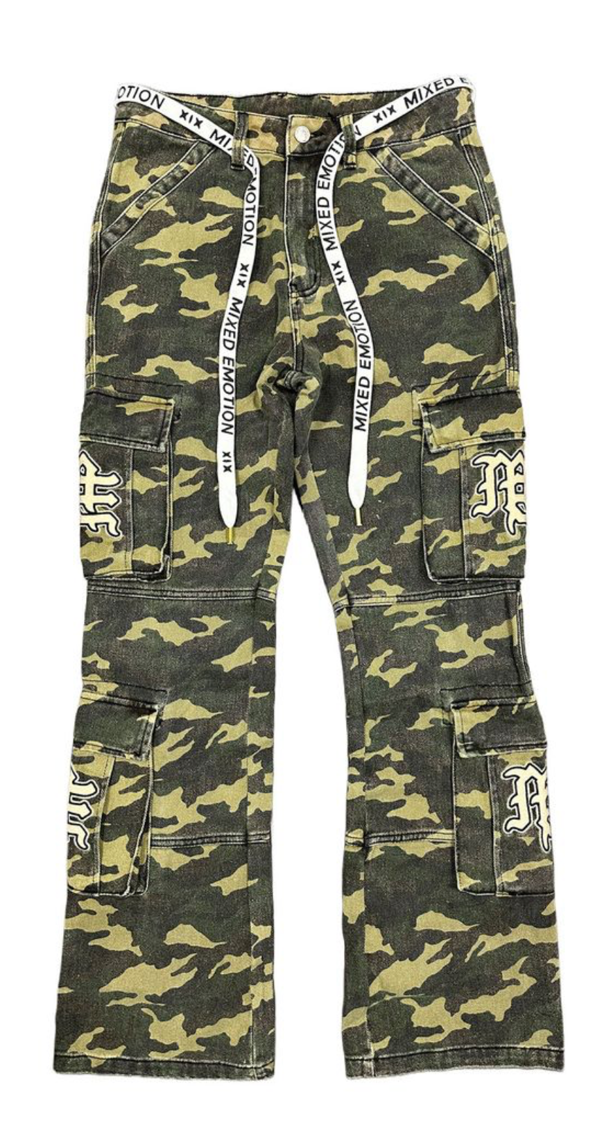 Mixed Emotion 'ME' Camo Cargo Pants