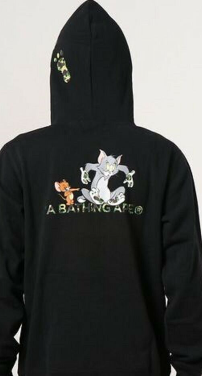 A Bathing Ape X Tom and Jerry Hoodie "Black/White"