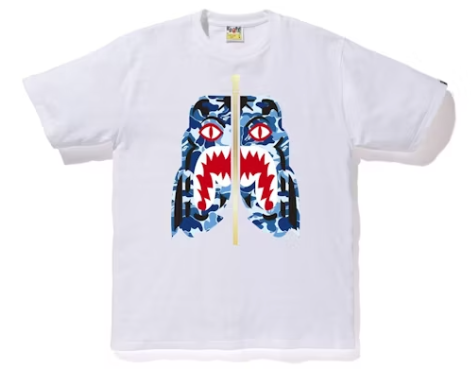 Bape ABC  Camo Tiger Tee (White/Blue)