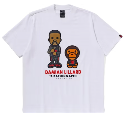 Bape X Adidas Dame Baby Milo Tee (White)