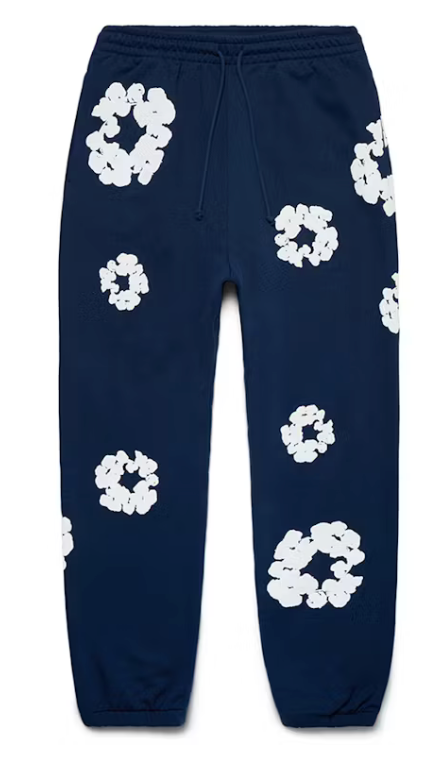 Denim Tears Cotton Wreath Sweatpants (Navy)
