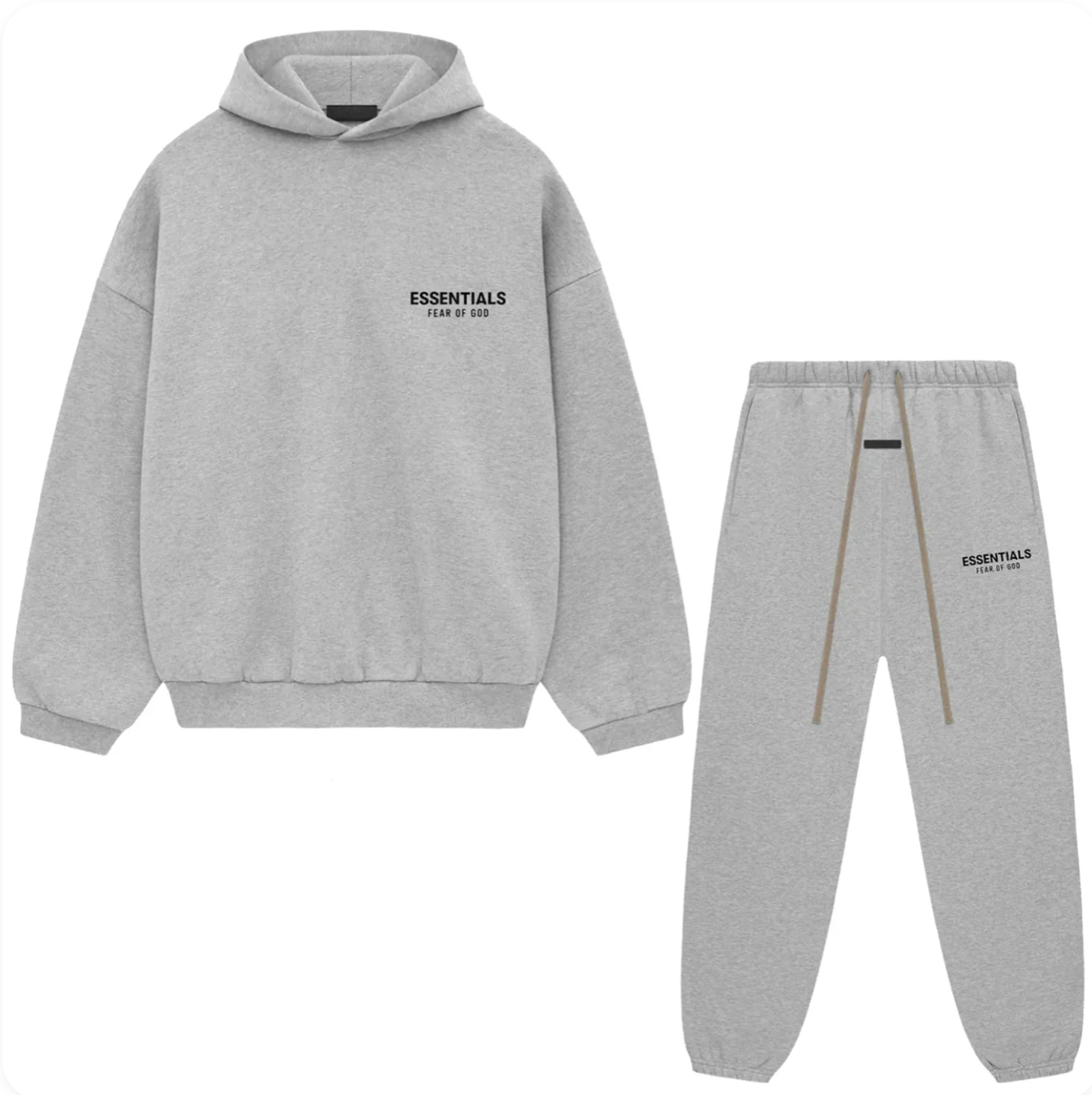 Fear Of God Essentials Full Sweatsuit "Dark Heather Oatmeal" SS22