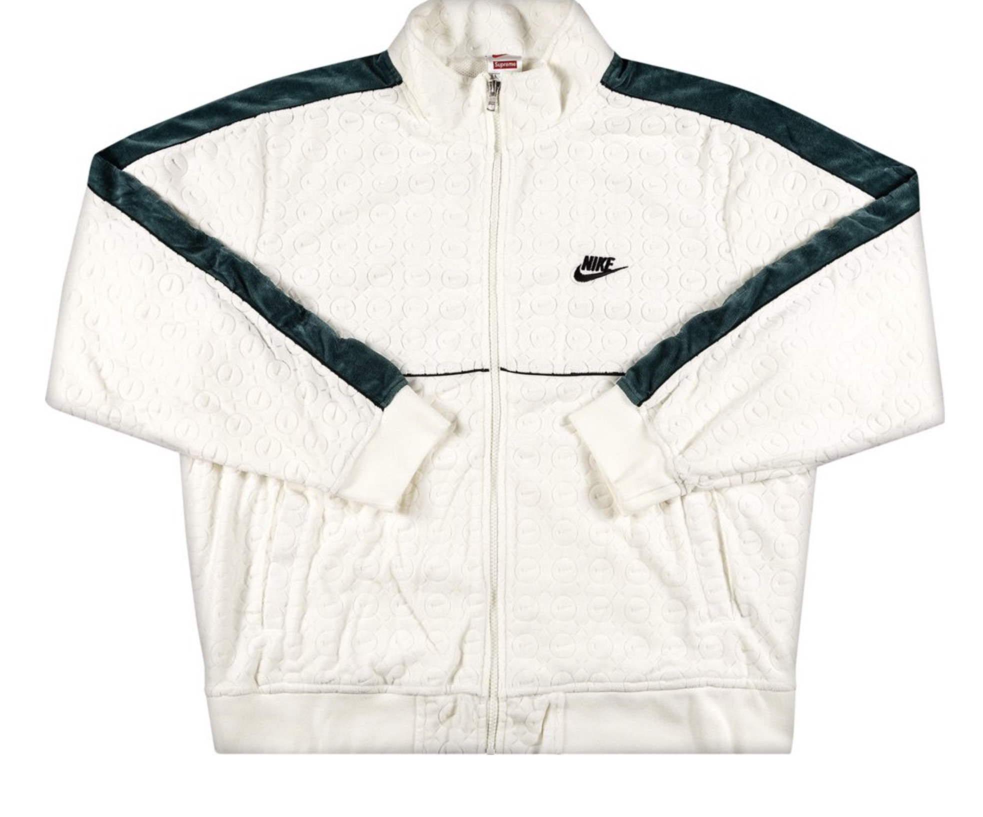 Supreme X Nike Velour Track Jacket (White)
