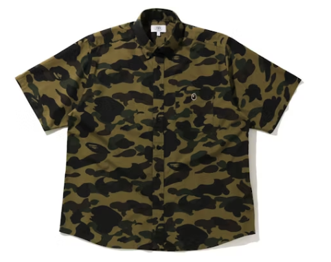 A Bathing Ape Button-Up "1st Camo BD Green"