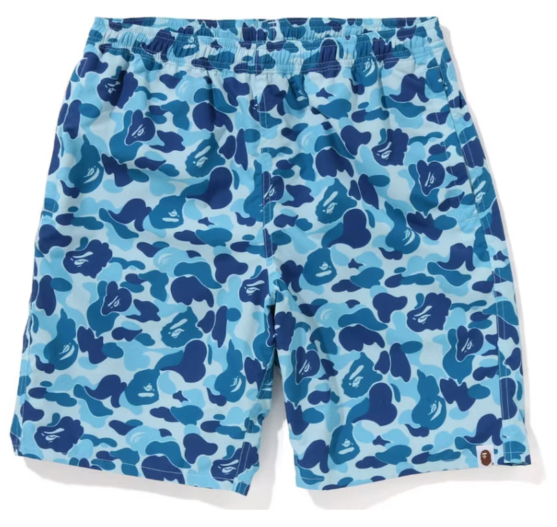 A Bathing Ape ABC Camo Beach Shorts (SS23) "Blue"