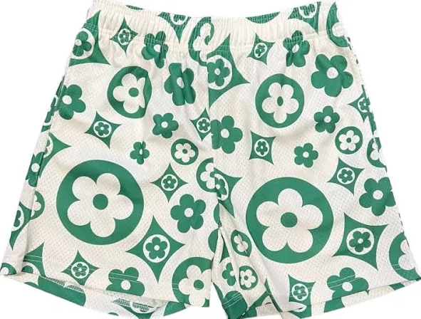 Bravest Studios Green Flower Shorts