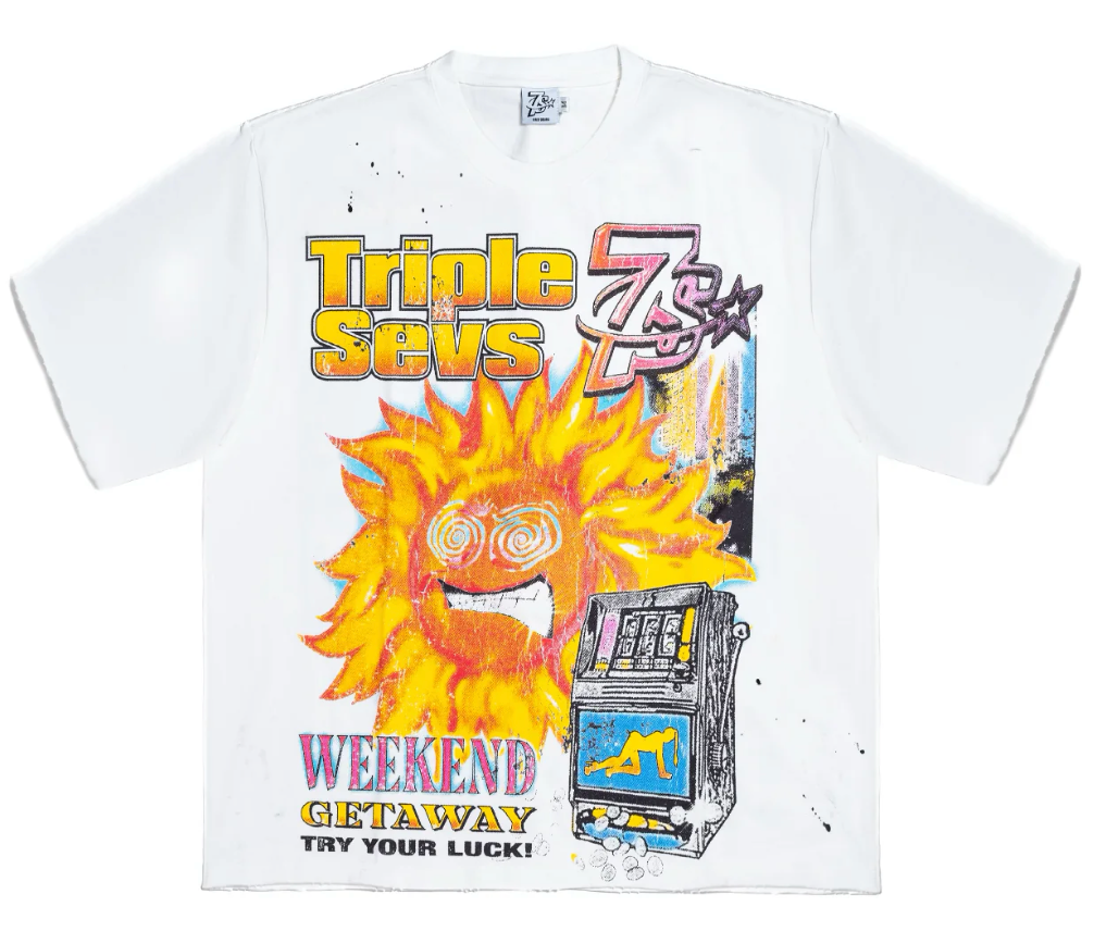 Triple 7 "Weekend Getaway" Tee White