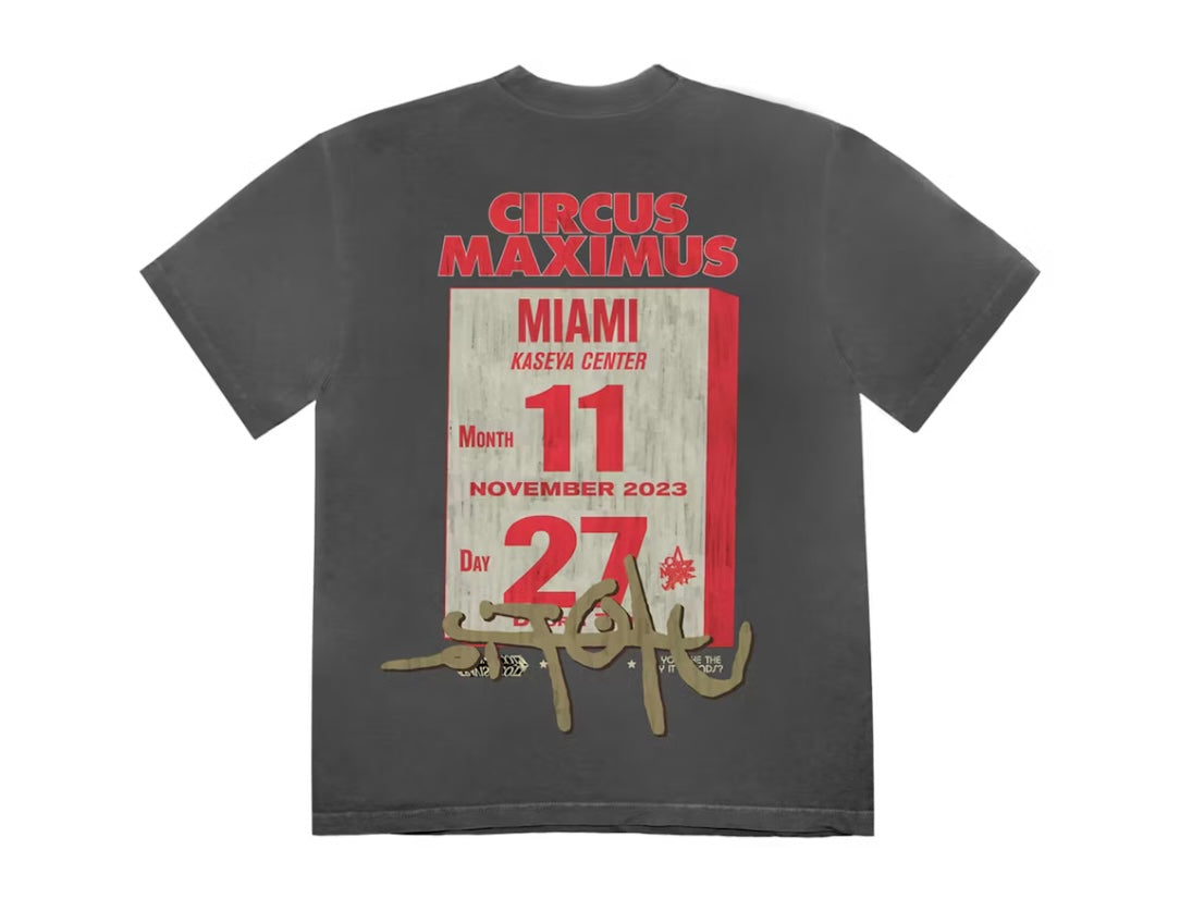 Travis Scott Utopia Is In Miami Circus Maximus Tee “Black“