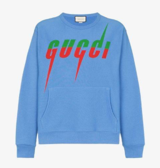 Gucci Sweatshirt "Cotton Jersey Vintage Blue/MC"