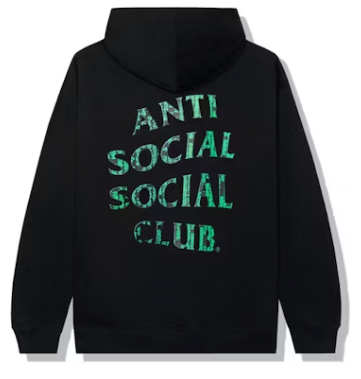 Anti Social Social Club "Glitch" Hoodie (Black/Green) (SS22)
