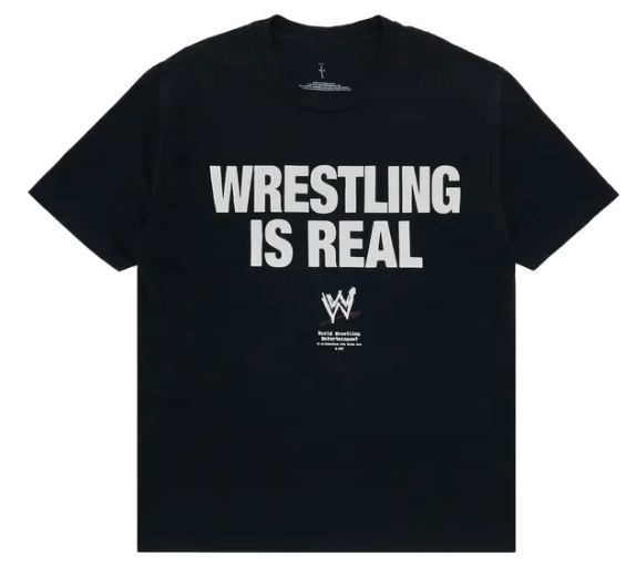Cactus Jack by Travis Scott Wrestling is Real Real Tee 'Black'