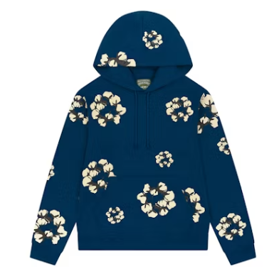 Denim Tears Cotton Wreath X CPFM Hoodie "Navy" (pre-owned)