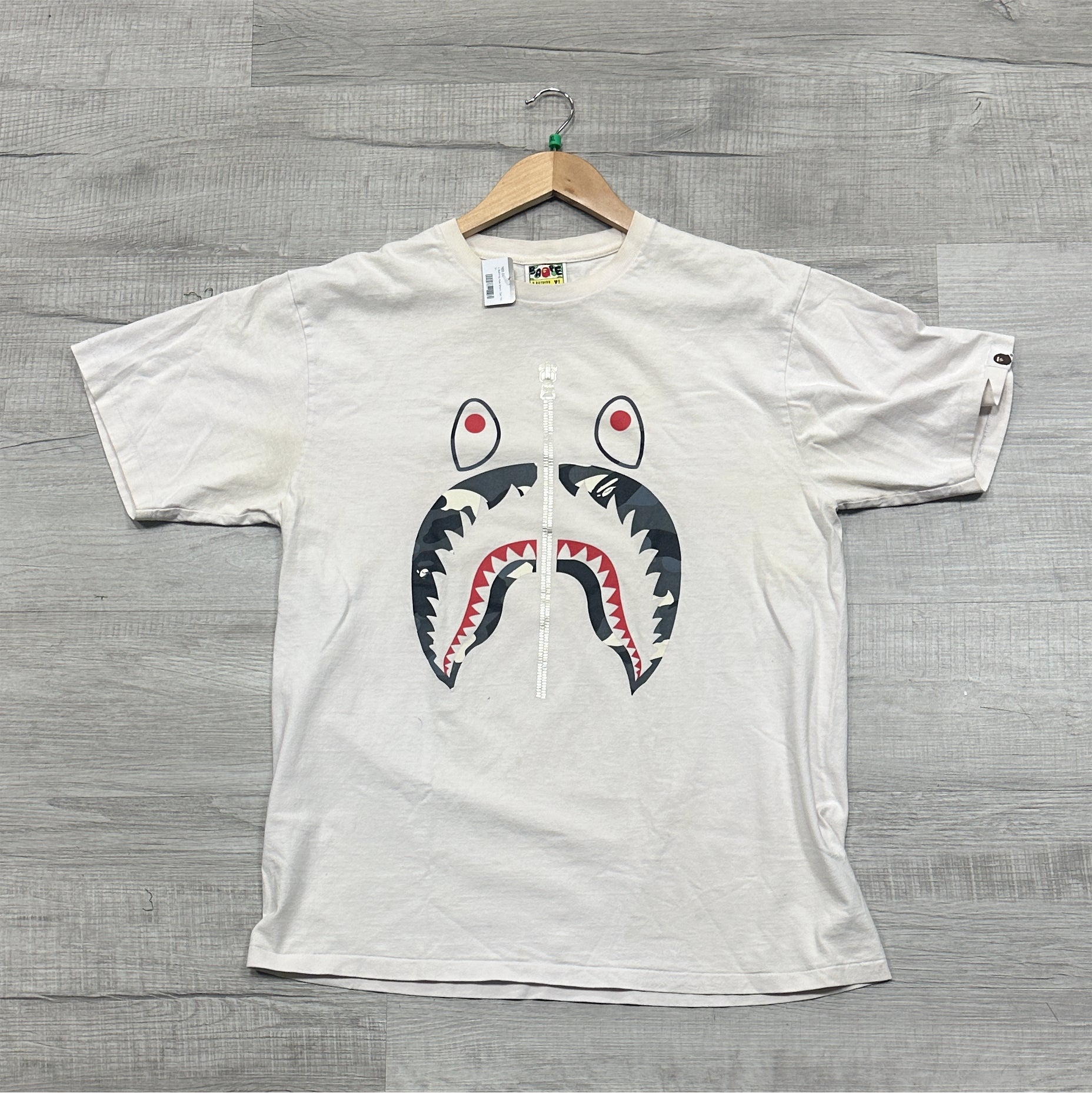 A Bathing Ape Shark Tee "White" (Pre-Owned)